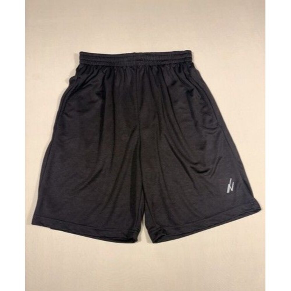 NY Threads Men's Black Mesh Athletic Shorts Pockets Elastic Waist Size Small